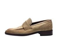Men's shoes slip-on - sand-coloured suede in small sizes